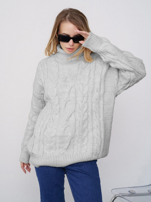 Свитер ISSA Plus модель WN20-348_grey Фото