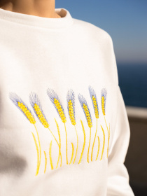 Свитшот ISSA Plus модель 13600_milky Фото