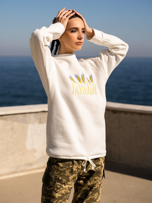 Свитшот ISSA Plus модель 13600_milky Фото