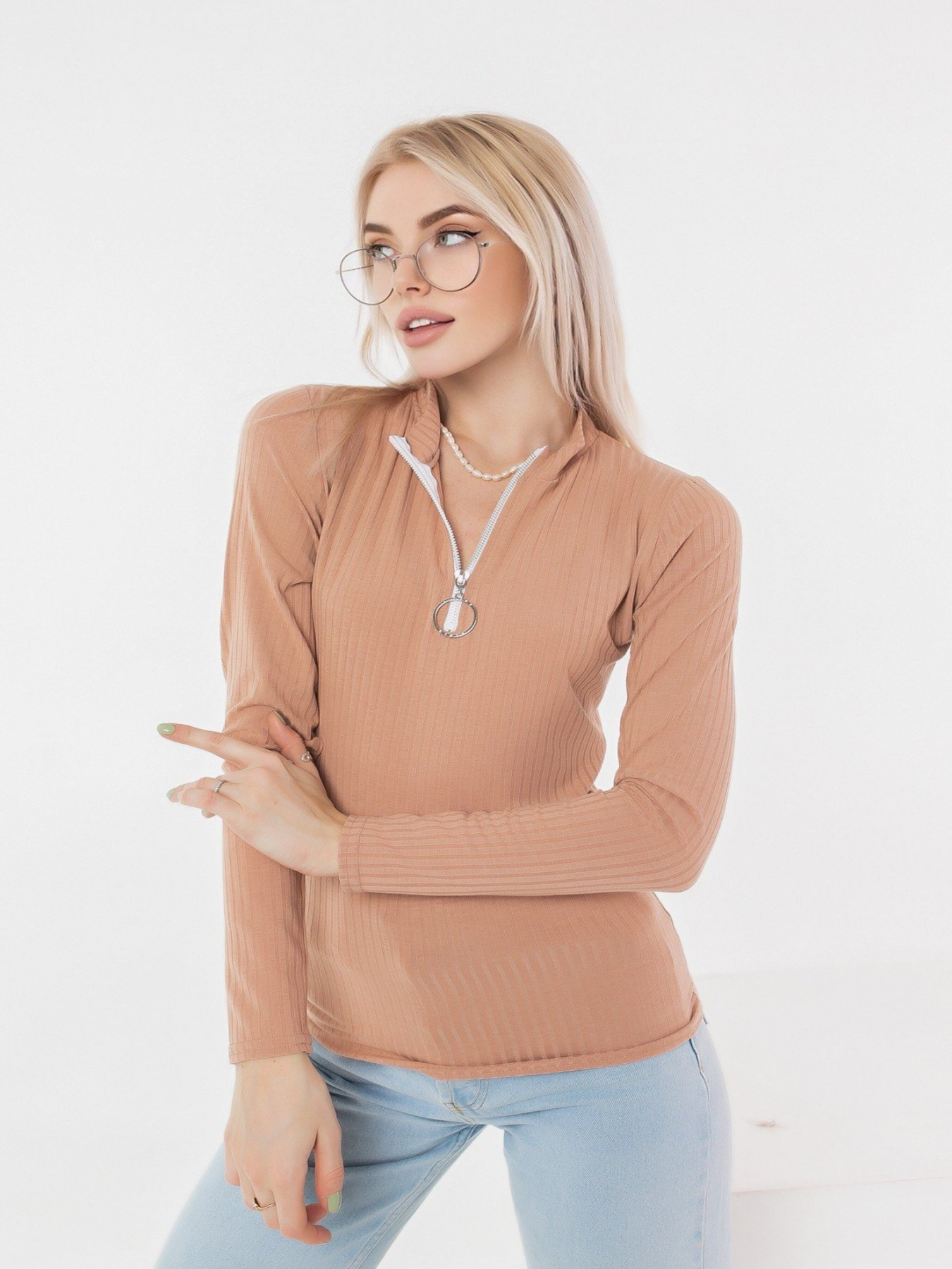 Водолазка ISSA Plus модель 12097_pink Фото