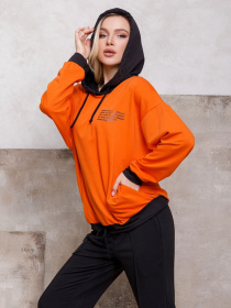 Худи ISSA Plus модель 12422_terracotta Фото