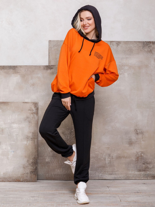 Худи ISSA Plus модель 12422_terracotta Фото