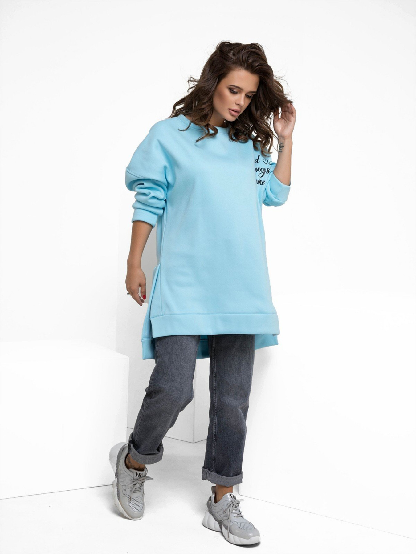 Свитшот ISSA Plus модель SA-41_blue Свитшот ISSA Plus модель SA-41_blue Фото