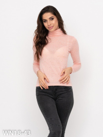 Водолазка ISSA Plus модель WN18-43_peach Фото