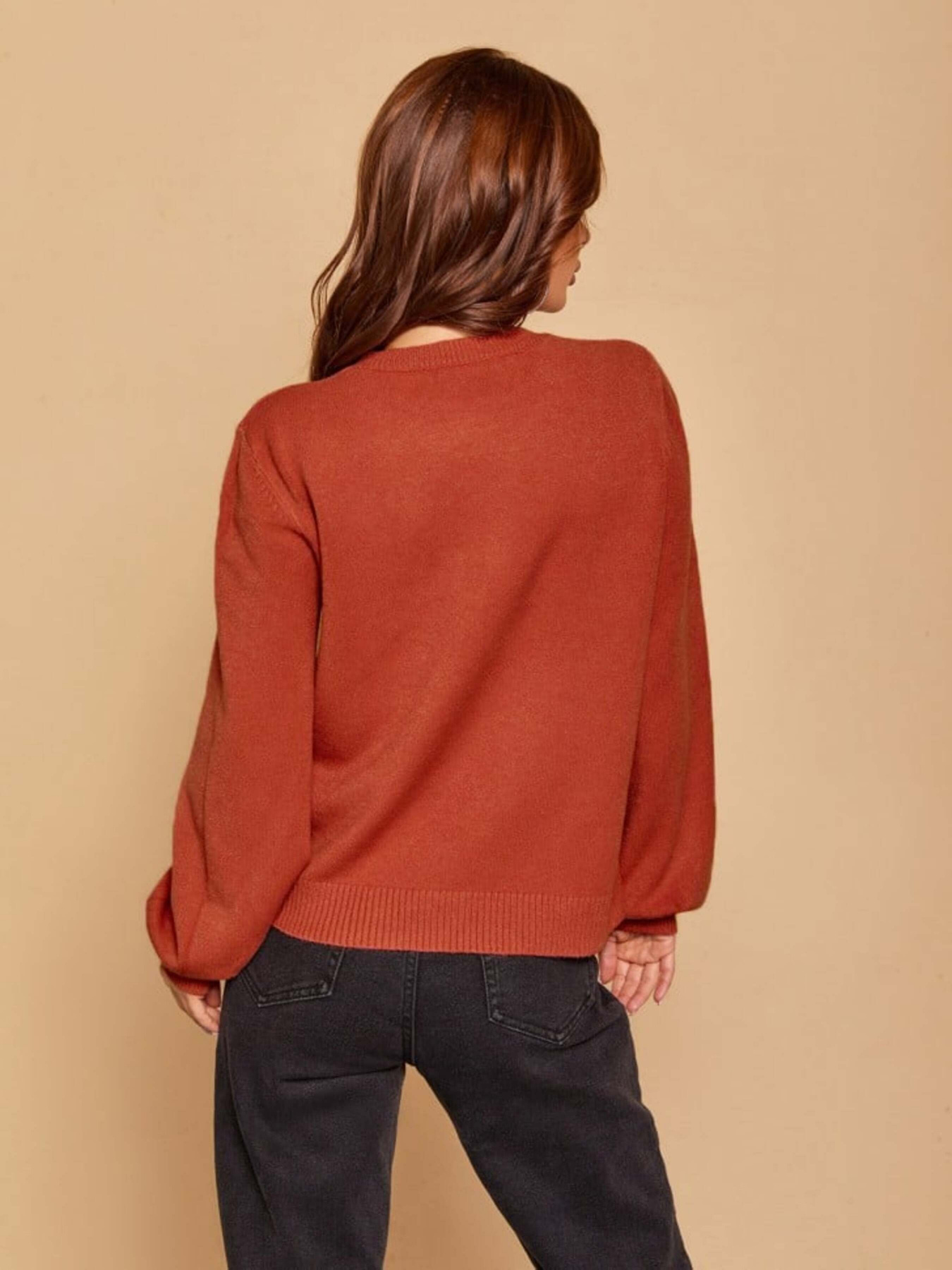 Джемпер ISSA Plus модель WN20-170_terracotta Фото