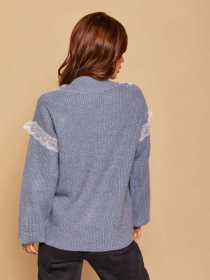 Свитер ISSA Plus модель WN20-178_lilac Фото