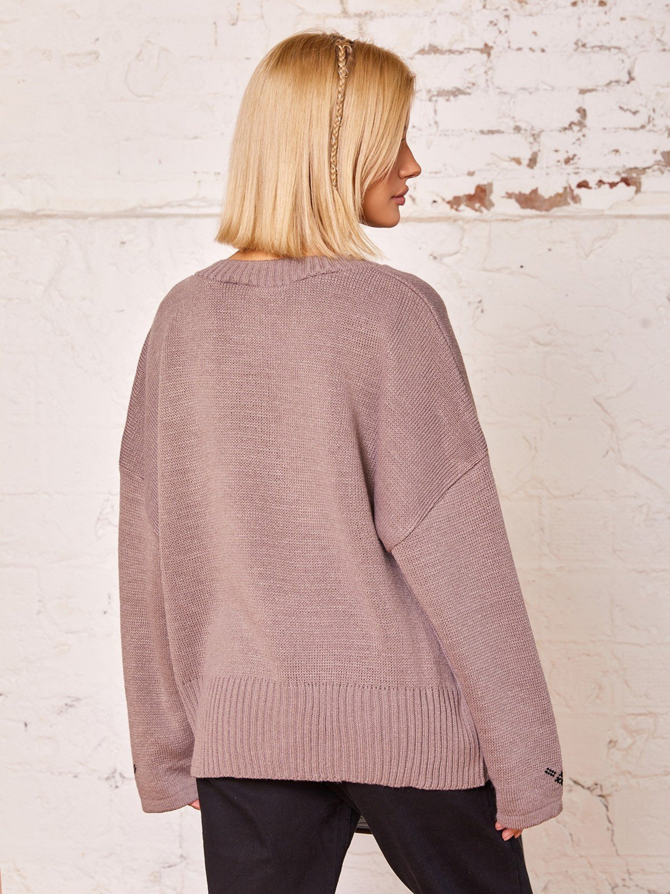 Свитер ISSA Plus модель WN20-181_brown Фото