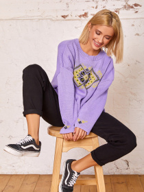 Свитер ISSA Plus модель WN20-181_lilac Фото