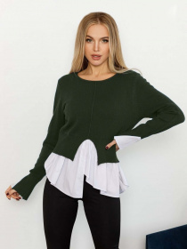 Свитер ISSA Plus модель WN20-215_khaki Фото