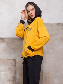 Худи ISSA Plus модель 12422_mustard Худи ISSA Plus модель 12422_mustard Фото