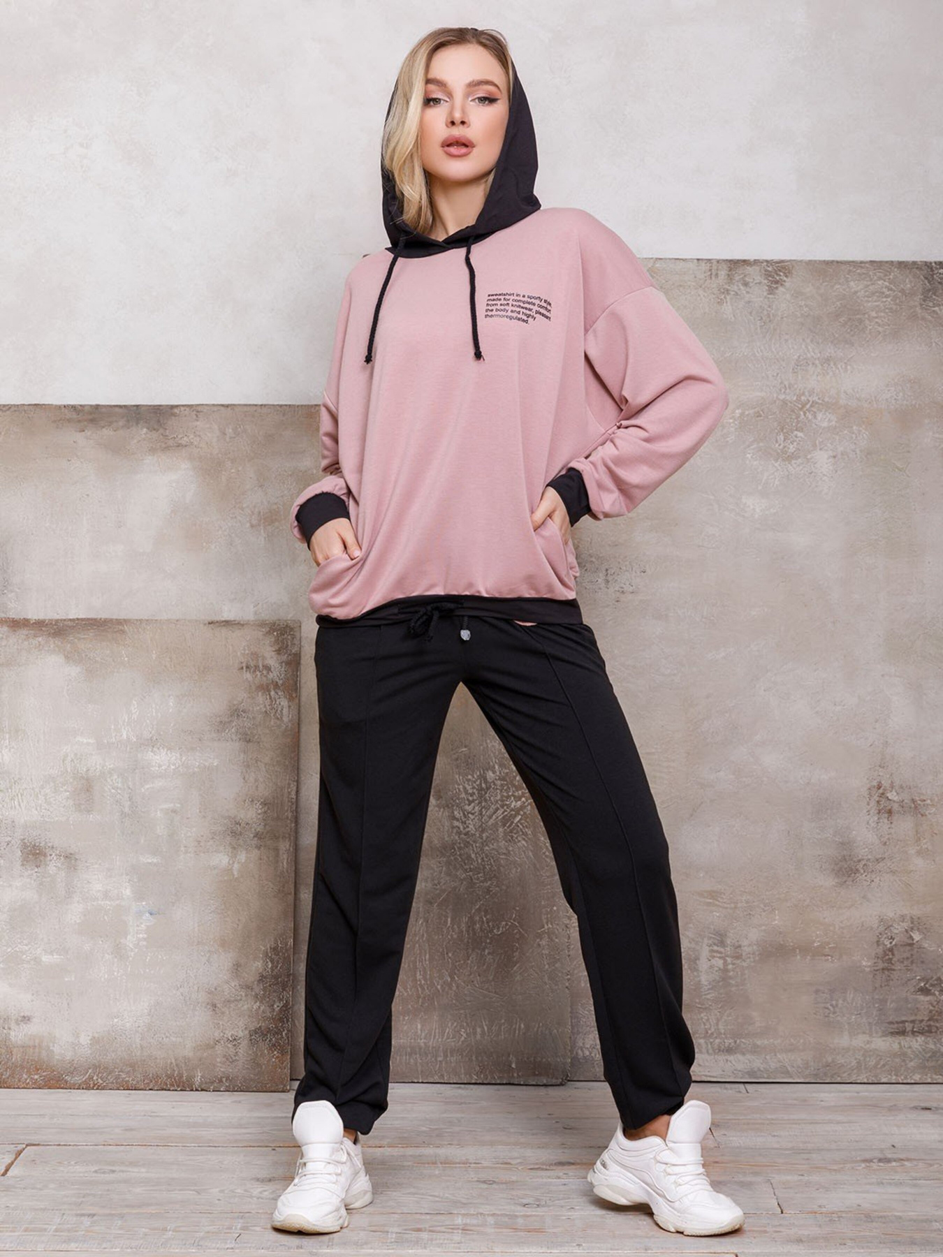 Худи ISSA Plus модель 12422_pink Фото