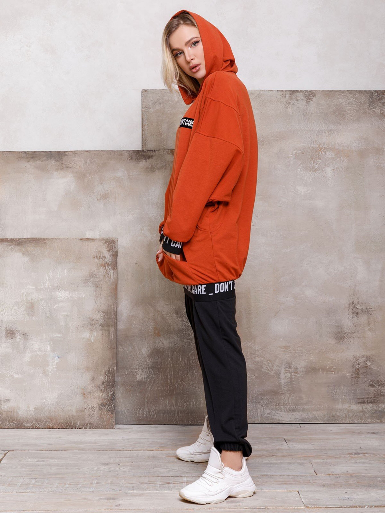 Худи ISSA Plus модель 12430_terracotta Фото