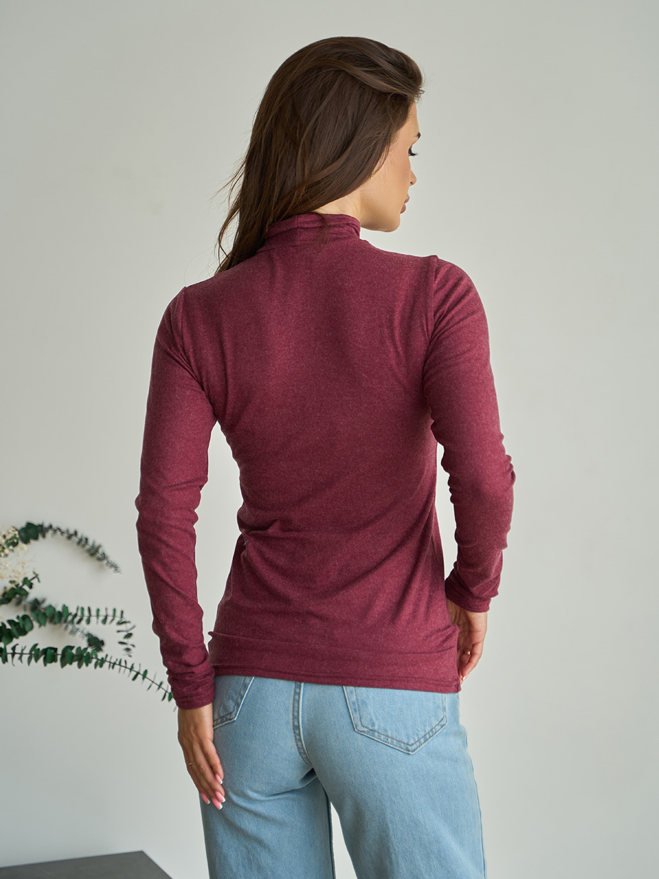 Водолазка ISSA Plus модель 2431_бордовый Фото