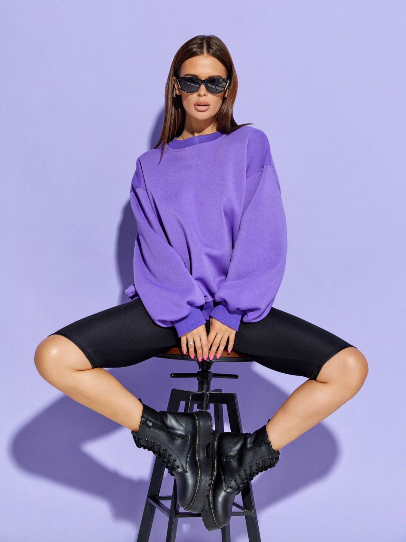 Свитшот ISSA Plus модель SA-331_purple Фото