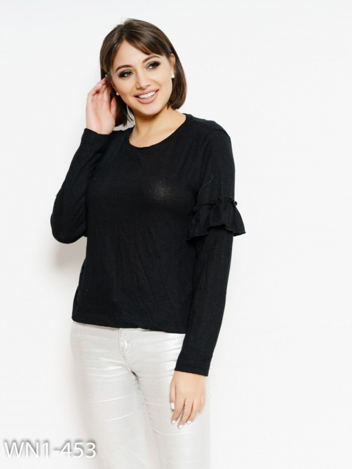 Свитер ISSA Plus модель WN1-453_black Фото