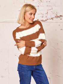 Светр ISSA Plus модель WN20-173_brown Фото