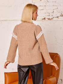 Свитер ISSA Plus модель WN20-178_beige Фото