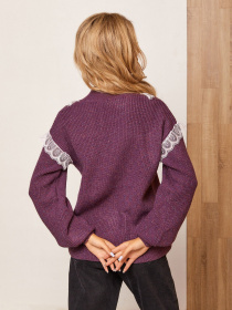 Свитер ISSA Plus модель WN20-178_purple Свитер ISSA Plus модель WN20-178_purple Фото