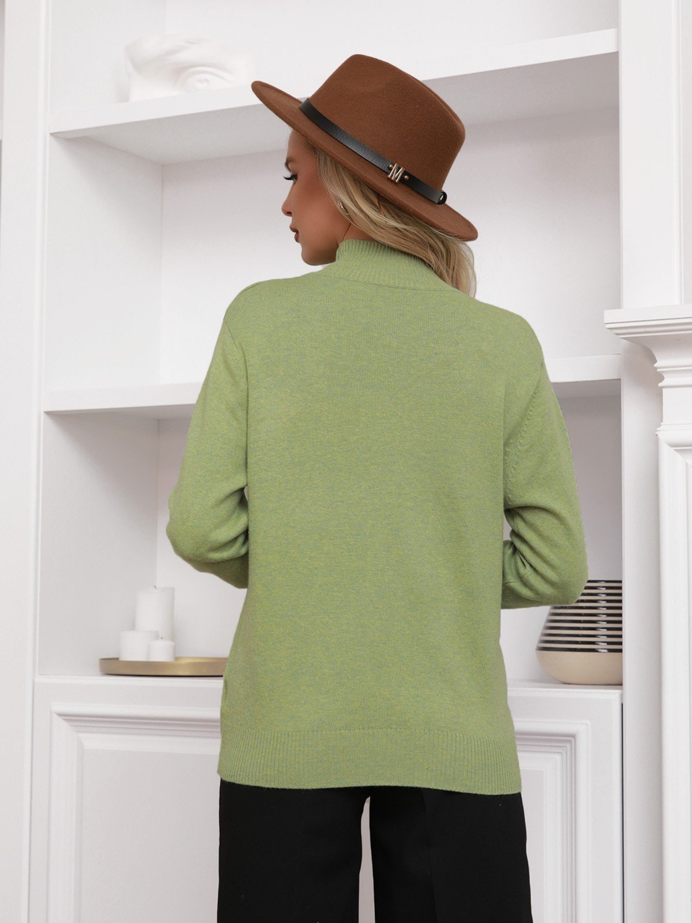 Водолазка ISSA Plus модель WN20-46_lightgreen Водолазка ISSA Plus модель WN20-46_lightgreen Фото