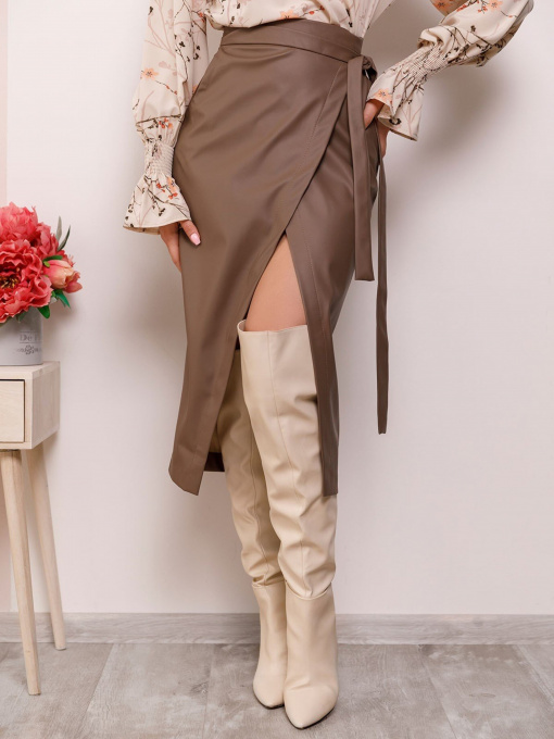 Юбка миди ISSA Plus модель 11278_beige Фото