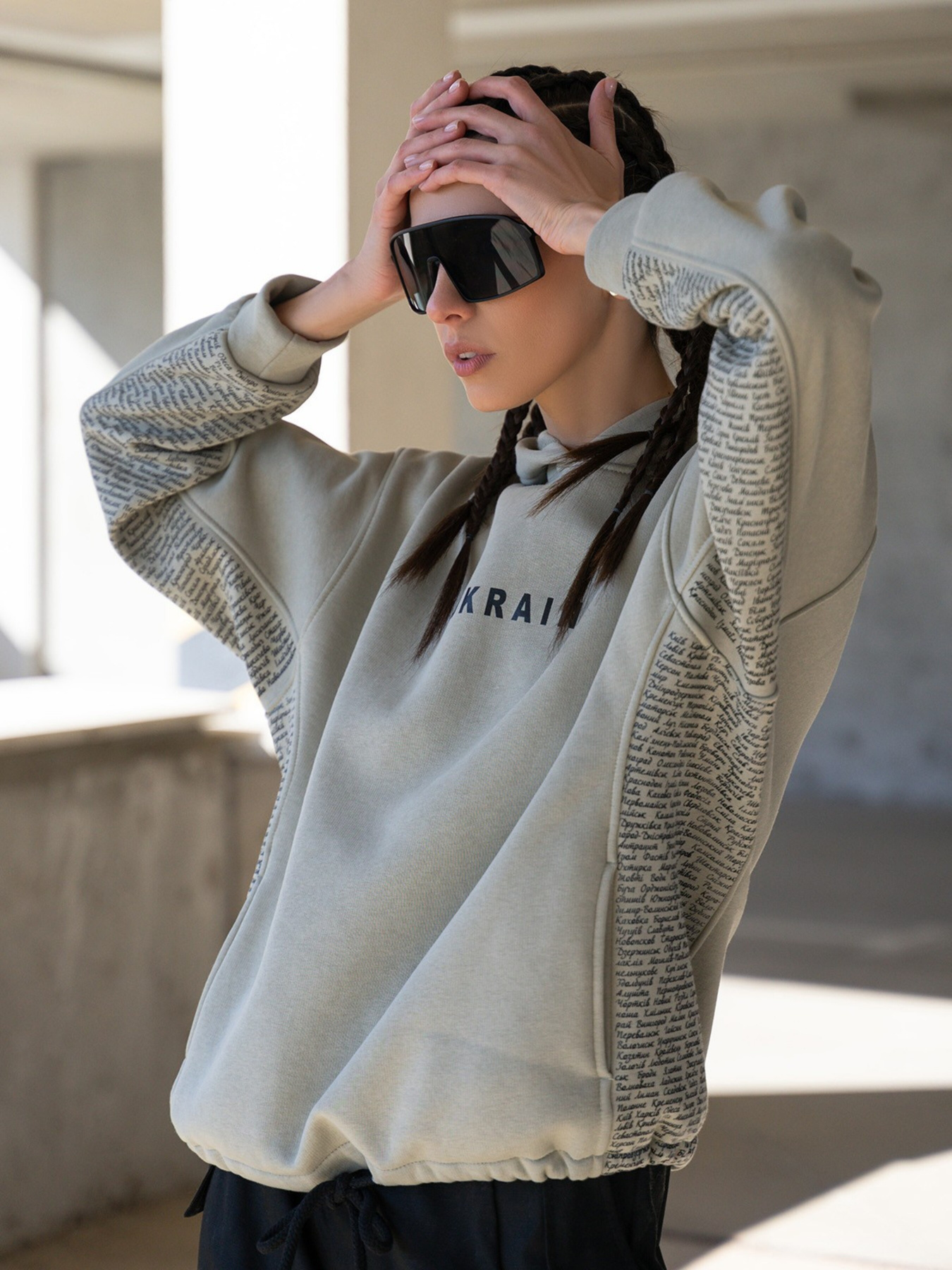 Худі ISSA Plus модель 13605_olive Фото