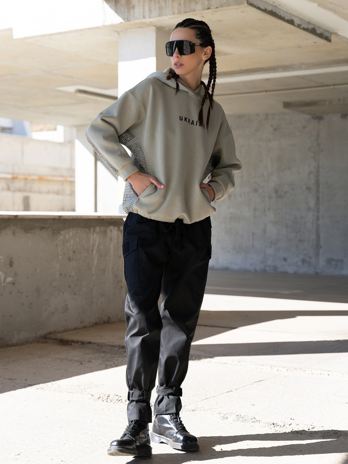 Худи ISSA Plus модель 13605_olive Фото