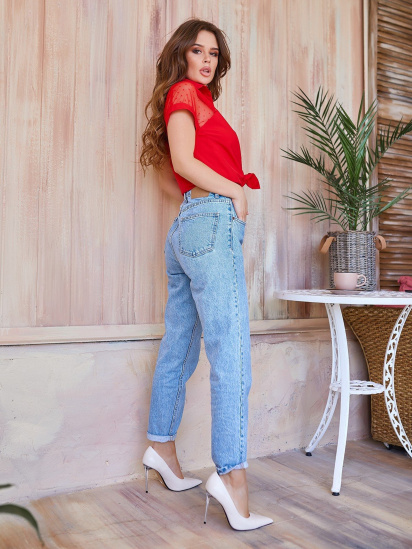 Блуза ISSA Plus модель 11948_red — фото - INTERTOP