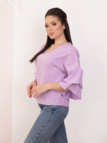 Блуза ISSA Plus модель SA-153_lilac Фото