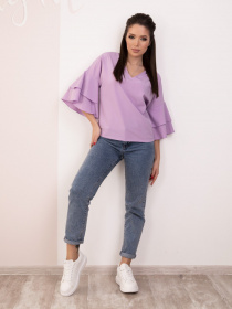Блуза ISSA Plus модель SA-153_lilac Фото