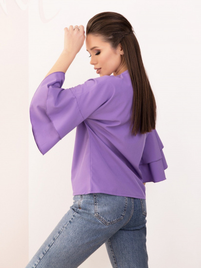 Блуза ISSA Plus модель SA-153_purple — фото - INTERTOP
