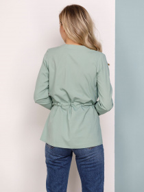 Блуза ISSA Plus модель SA-166_green Блуза ISSA Plus модель SA-166_green Фото