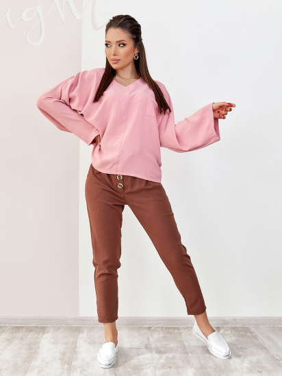 Блуза ISSA Plus модель SA-176_pink — фото 4 - INTERTOP