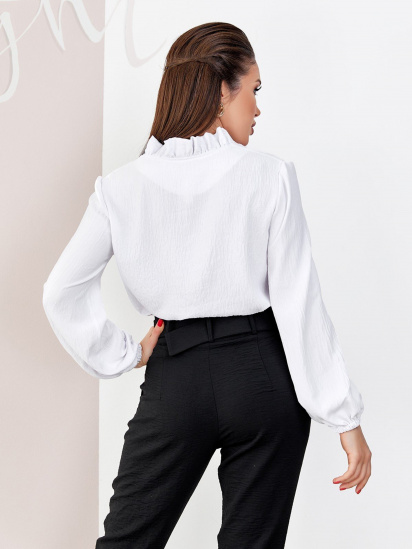 Блуза ISSA Plus модель SA-184_white — фото 3 - INTERTOP