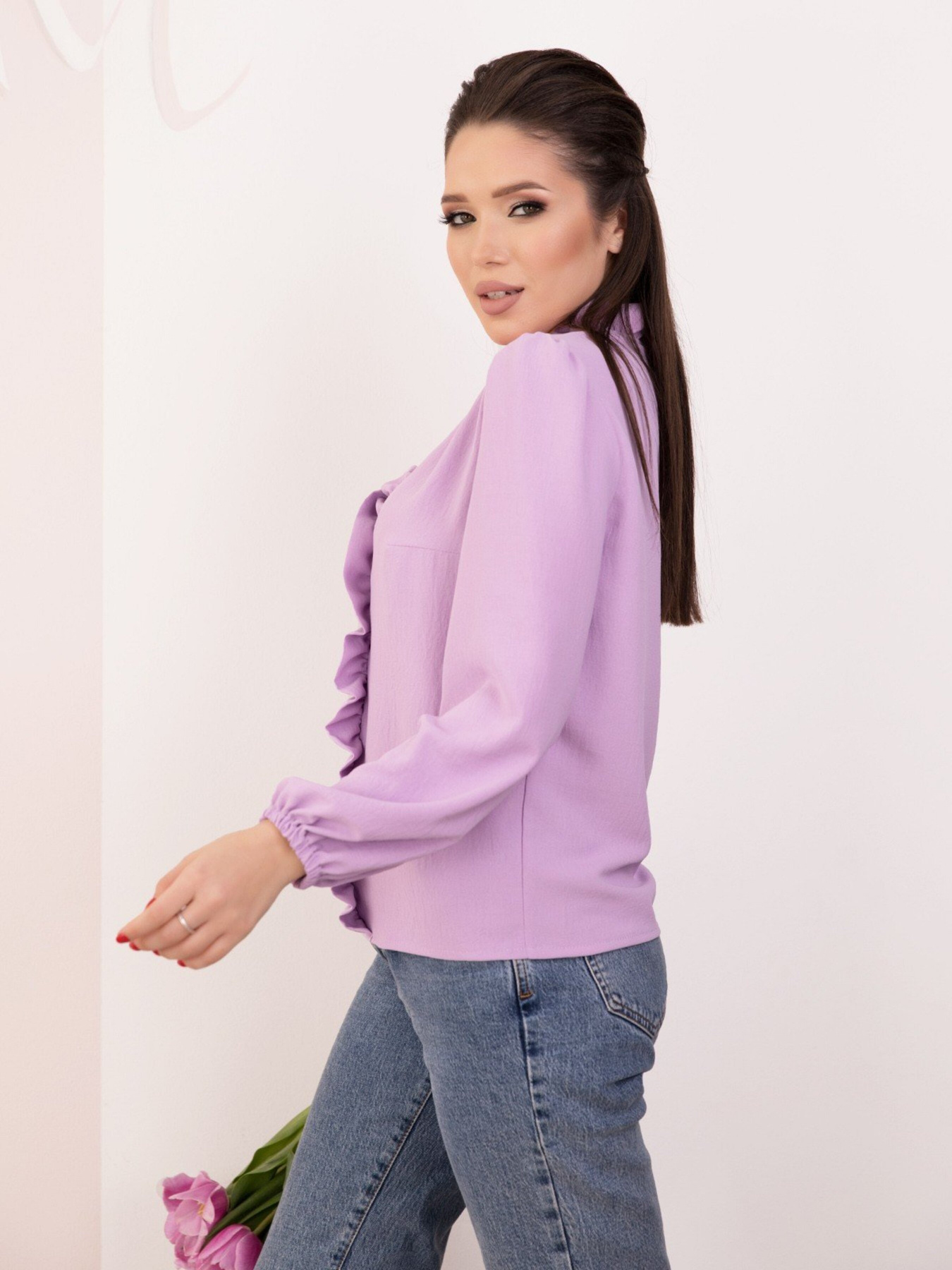 Блуза ISSA Plus модель SA-184_lilac Фото