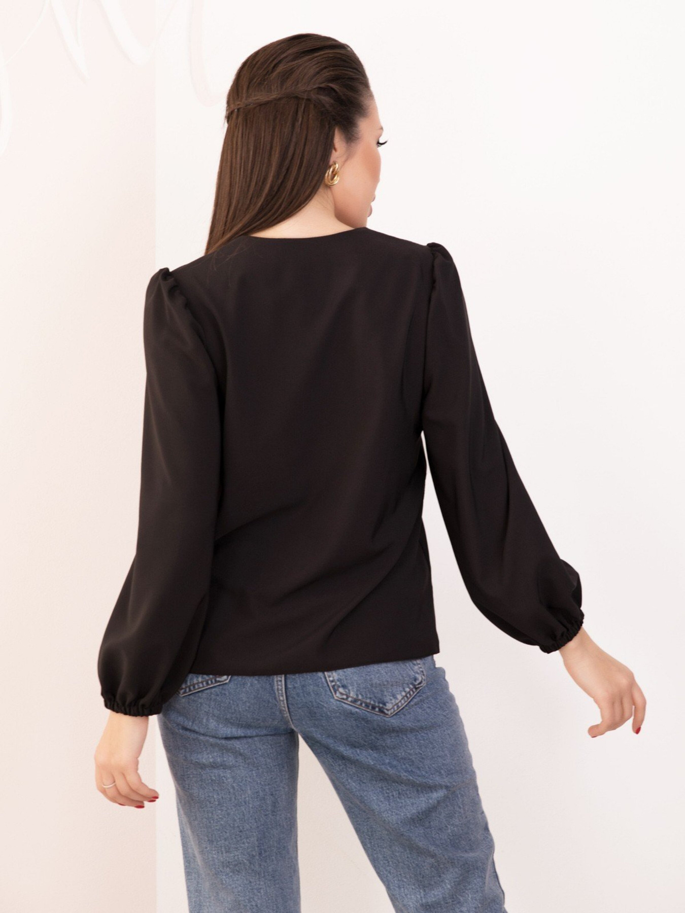 Блуза ISSA Plus модель SA-187_black Фото