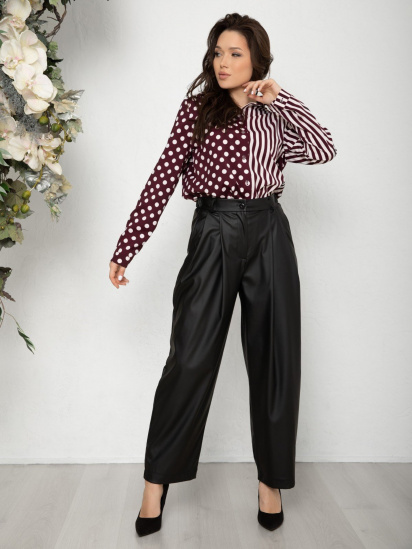 Сорочка ISSA Plus модель SA-215_burgundy — фото 4 - INTERTOP