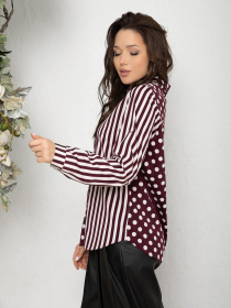Сорочки ISSA Plus модель SA-215_burgundy Фото