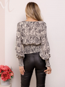 Блуза ISSA Plus модель SA-24_beige Блуза ISSA Plus модель SA-24_beige Фото