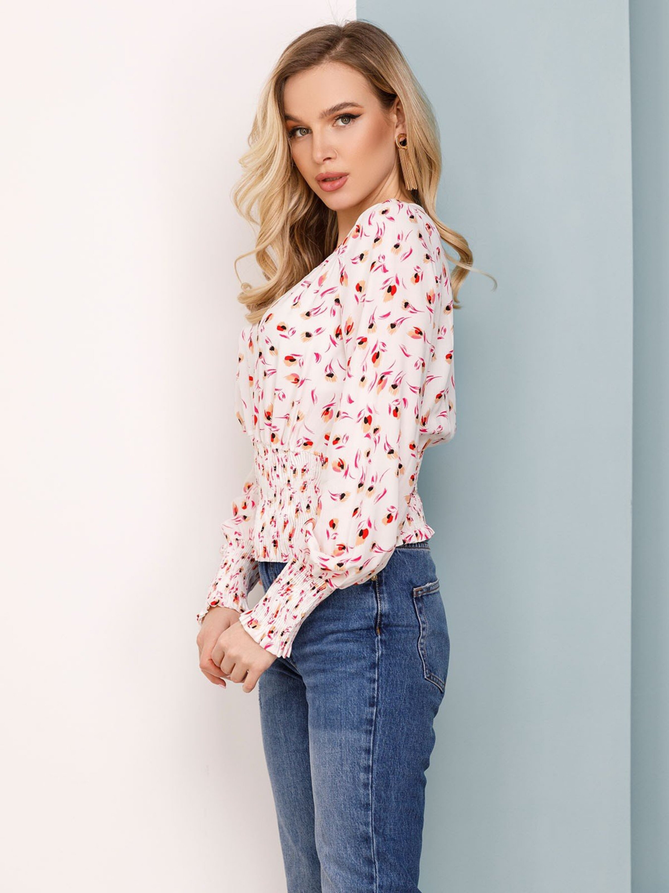 Блуза ISSA Plus модель SA-24_white Фото