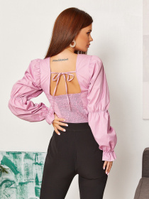 Блуза ISSA Plus модель SA-279_lilac Блуза ISSA Plus модель SA-279_lilac Фото