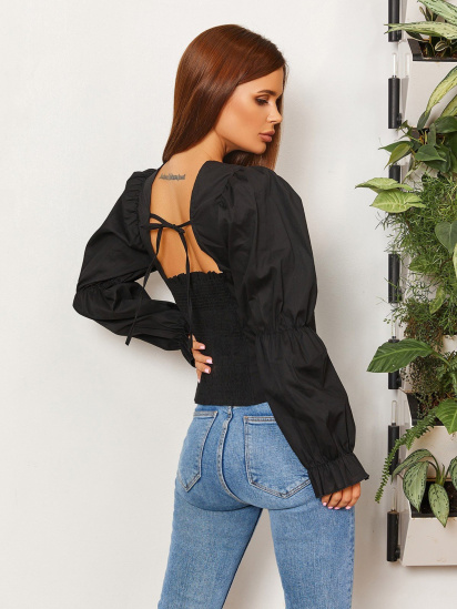 Блуза ISSA Plus модель SA-279_black — фото - INTERTOP