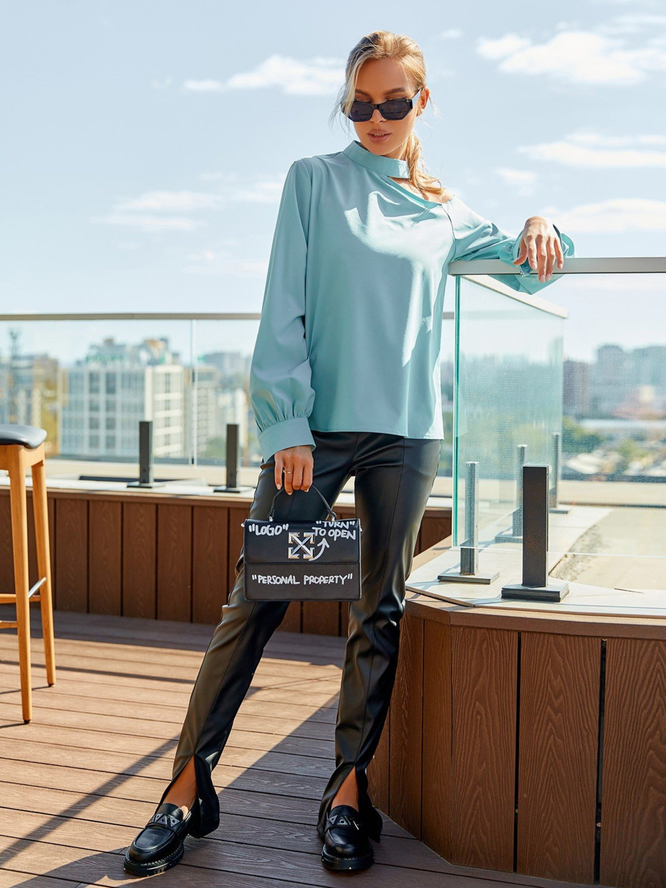 Блуза ISSA Plus модель SA-285_mint Фото