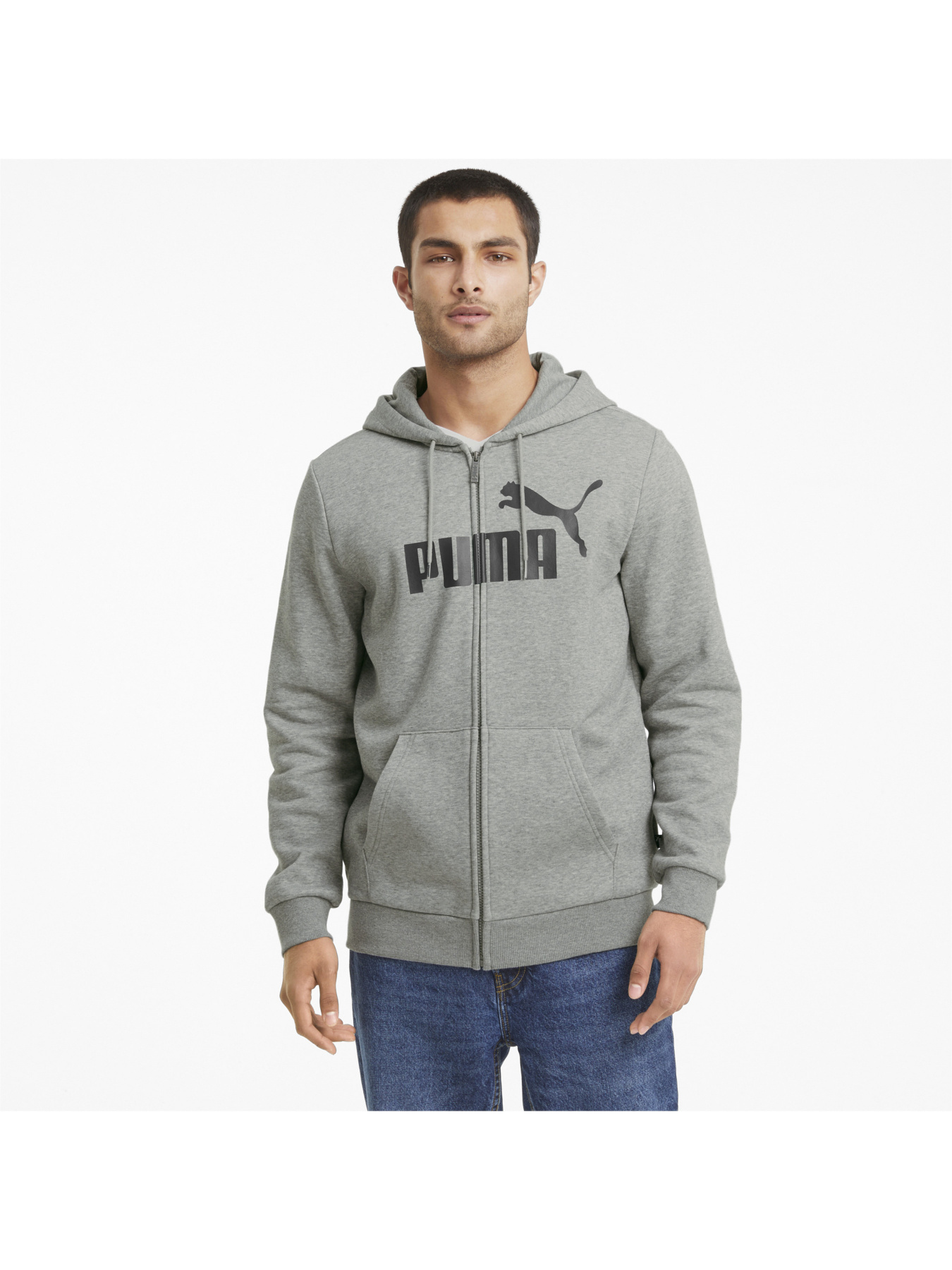 Кофта спортивная PUMA Ess Big Logo Fz Hoodie модель 586698 Фото