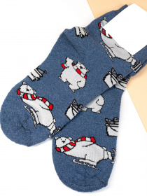 Носки ISSA Plus модель NS-155_blue Носки ISSA Plus модель NS-155_blue Фото