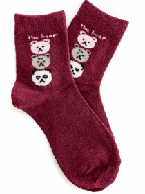 Носки ISSA Plus модель NS-169_burgundy Фото