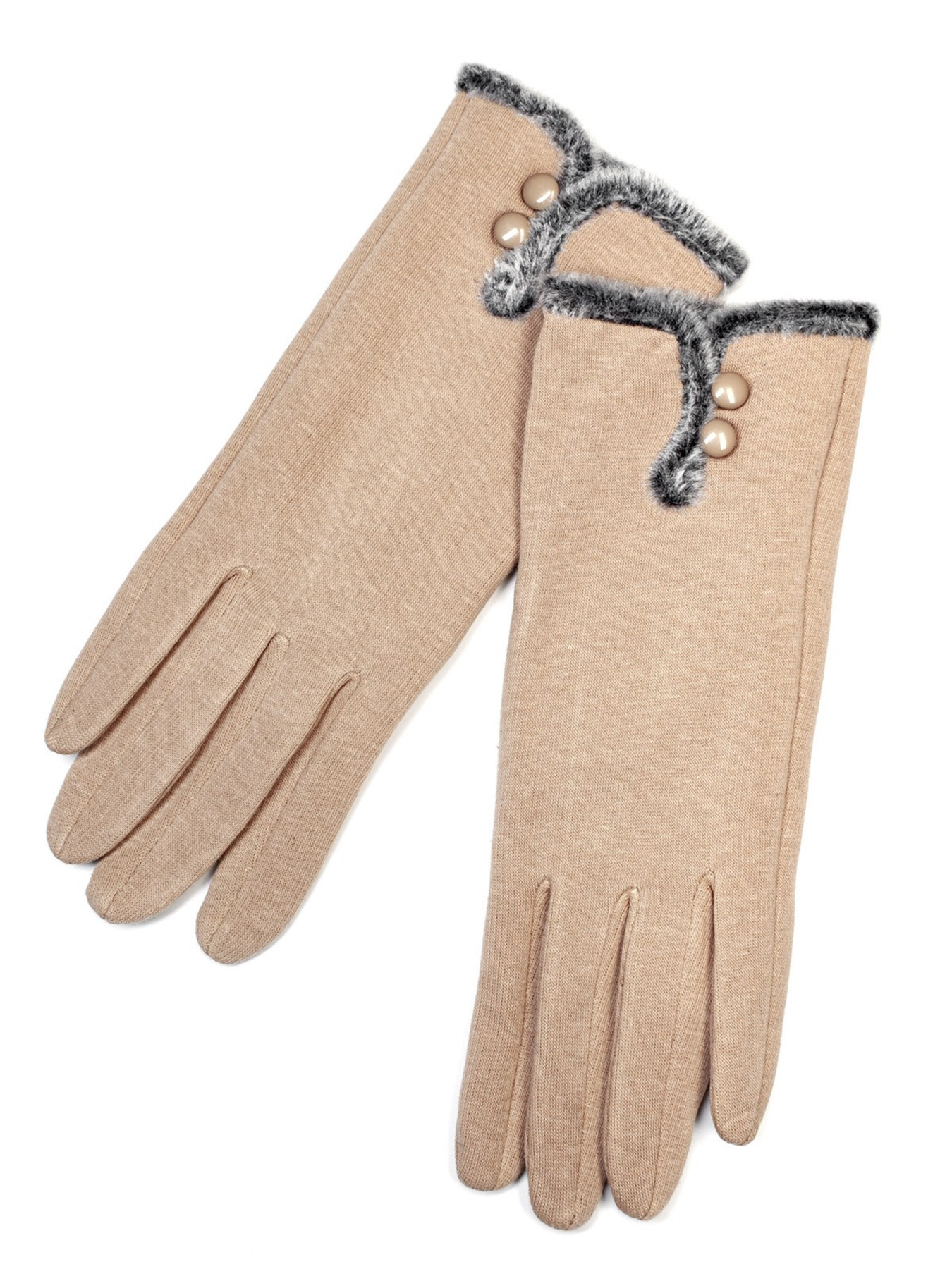 Перчатки ISSA Plus модель PE-05_beige Фото