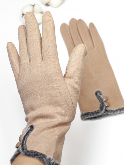 Рукавички ISSA Plus Модель PE-05_beige Фото