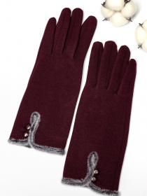 Перчатки ISSA Plus модель PE-05_burgundy Фото