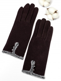 Перчатки ISSA Plus модель PE-05_darkbrown Фото