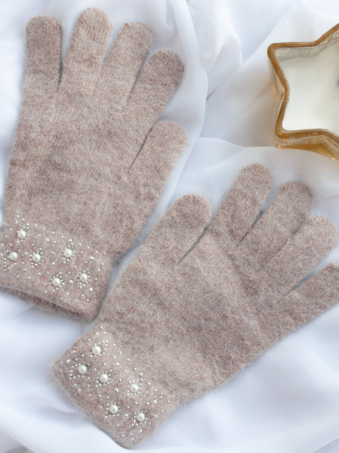 Рукавички ISSA Plus модель PE-14_beige Фото